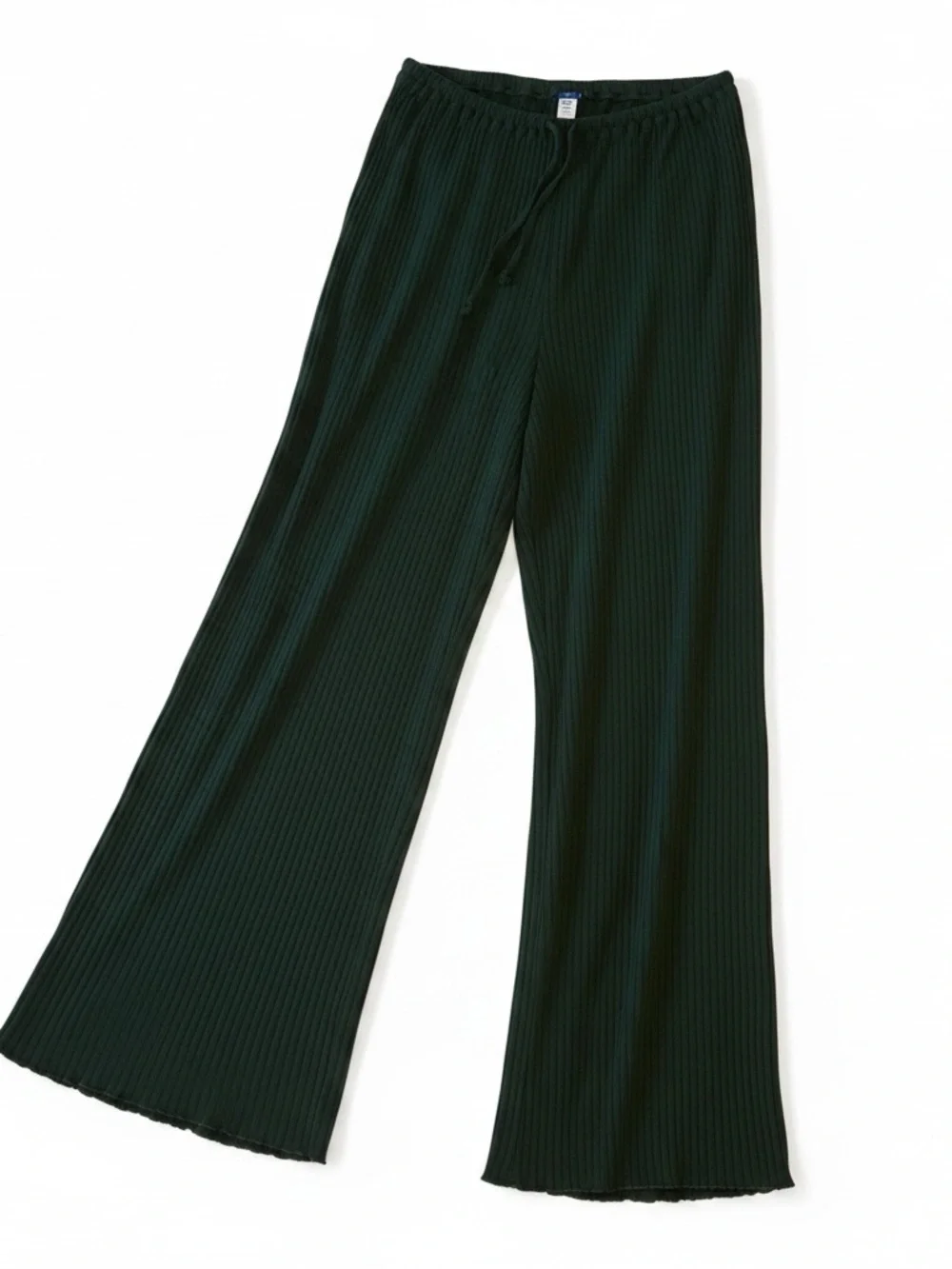 Old Navy Dark Green Ribbed Knit Pant w Drawstring Waist/Size Women’s Medium